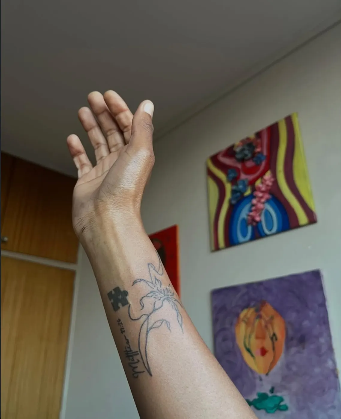 Lily & scripture — tattoo by Lilita Mandita