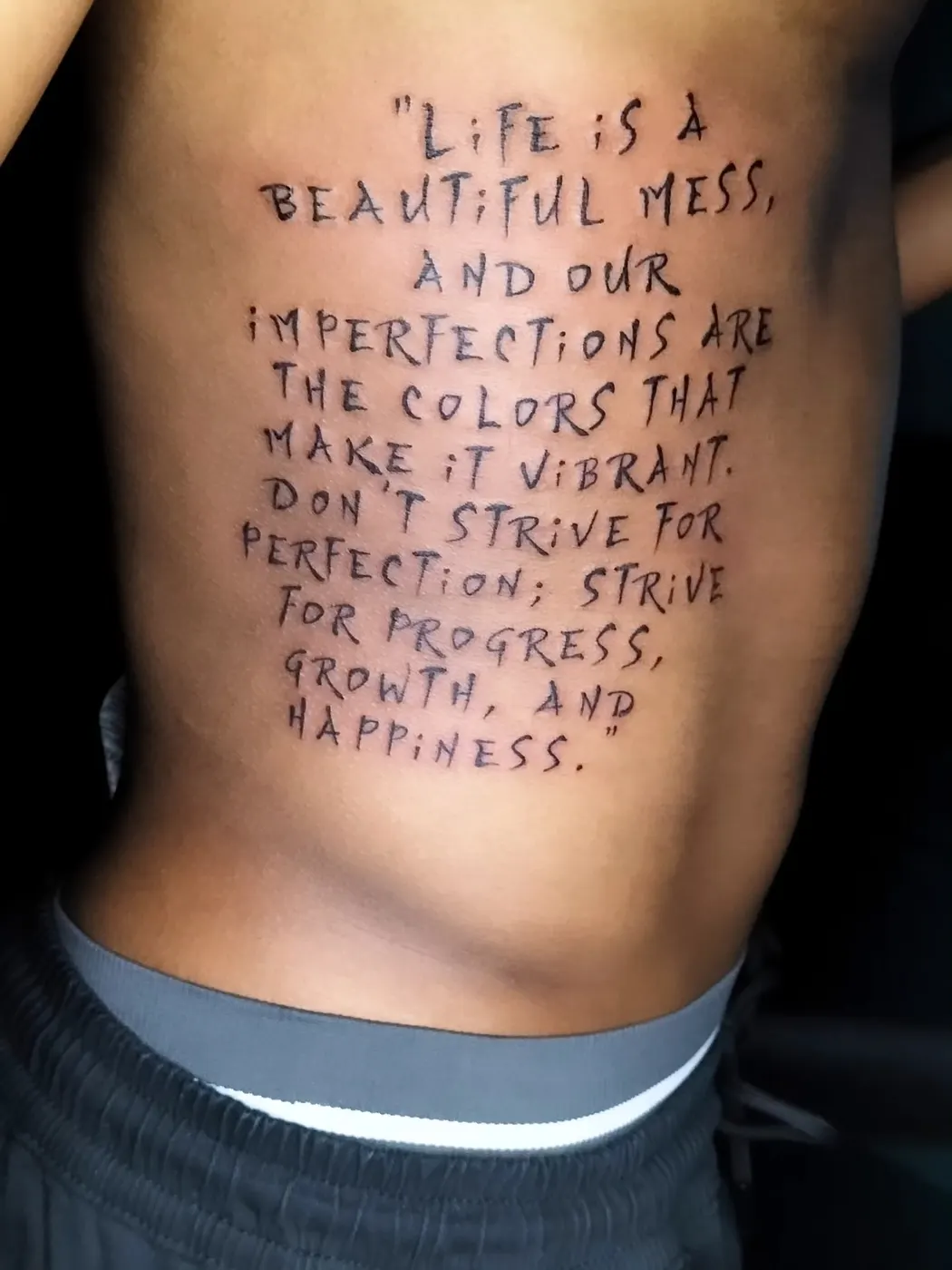 Beautiful mess — Lettering by BlaQ Feather
